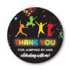 2"" Round Trampoline Bounce Jump Birthday Party Favor Stickers - Set of 40 view 1
