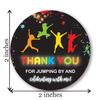 2"" Round Trampoline Bounce Jump Birthday Party Favor Stickers - Set of 40 view 2