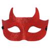 Boland 72277 Eye Mask Devil Glitter, red, Standard Size view 1