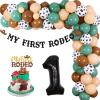 Cowboy 1st Birthday Decorations, My First Rodeo Birthday Party Balloon Garland Arch Kit with Number 1 Foil Balloon Banner Cake Topper for Cowboy Themed Party 1st Birthday view 1