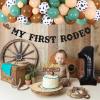 Cowboy 1st Birthday Decorations, My First Rodeo Birthday Party Balloon Garland Arch Kit with Number 1 Foil Balloon Banner Cake Topper for Cowboy Themed Party 1st Birthday view 3