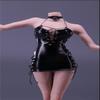 1/6 Scale Female Clothes,Female Black Leather Skirt Clothing for 12inch PH TBL JO Soldier Body (C) view 4
