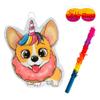 Dog Donut Pinata Bulk Candy Fill Spill Pinatas - Includes Blindfold and Batting Stick. Game for Kids Boys, Girls Birthday Parties Supplies .School Carnivals Dog Party Event - 16.5 X 12 X 4 Inch view 1