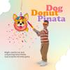 Dog Donut Pinata Bulk Candy Fill Spill Pinatas - Includes Blindfold and Batting Stick. Game for Kids Boys, Girls Birthday Parties Supplies .School Carnivals Dog Party Event - 16.5 X 12 X 4 Inch view 3