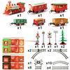 Play Moon Electric Train Set for Christmas Tree 39 PCS Deluxe Railway Train Tracks Set with Lights and Sounds for Christmas Decoration Train Car Engine and Accessories Toys for Boys and Girls view 3