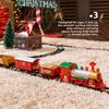 Play Moon Electric Train Set for Christmas Tree 39 PCS Deluxe Railway Train Tracks Set with Lights and Sounds for Christmas Decoration Train Car Engine and Accessories Toys for Boys and Girls view 4