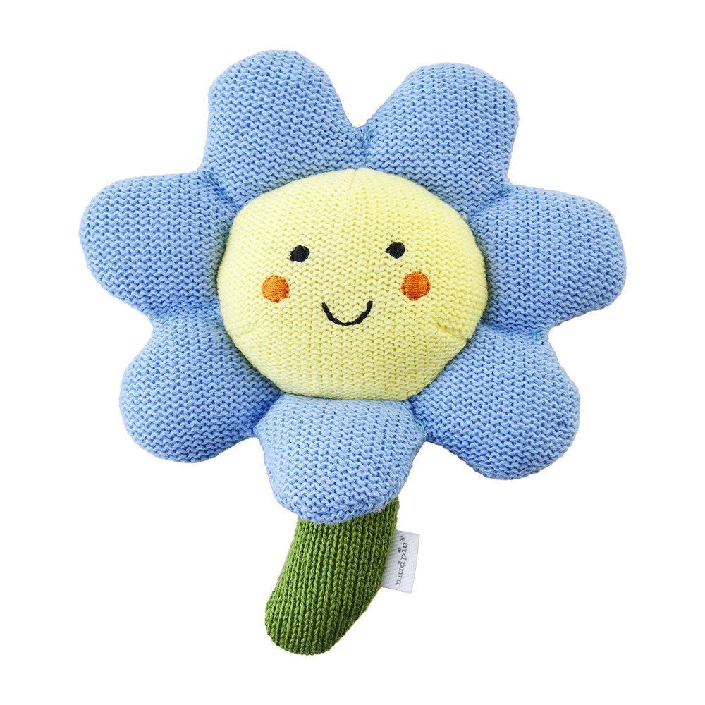 Mud Pie Kids Blue Flower Rattle