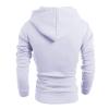 Maiyifu-GJ Men's Long Sleeve Full Zip Hoodie Casual Lightweight Cotton Hooded Sweatshirt Loose Fit Hoodies with Kanga Pocket (White,Large) view 3