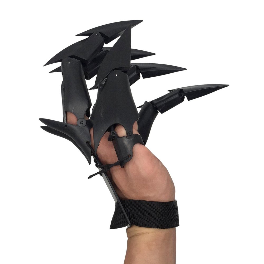 Bavokon Halloween Articulating Fingers Decoration Flexible Articulating Finger Extensions,Scary Cosplay Accessories,Finger Extension Witch Ghost Gloves Claws Extender Wearable Skeleton Bone Claw Hand