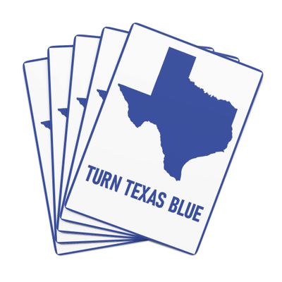 Brian Bula Turn Texas Blue Playing Cards Unique Texas Democratic Poker Cards