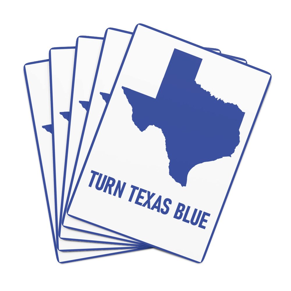 Brian Bula Turn Texas Blue Playing Cards Unique Texas Democratic Poker Cards