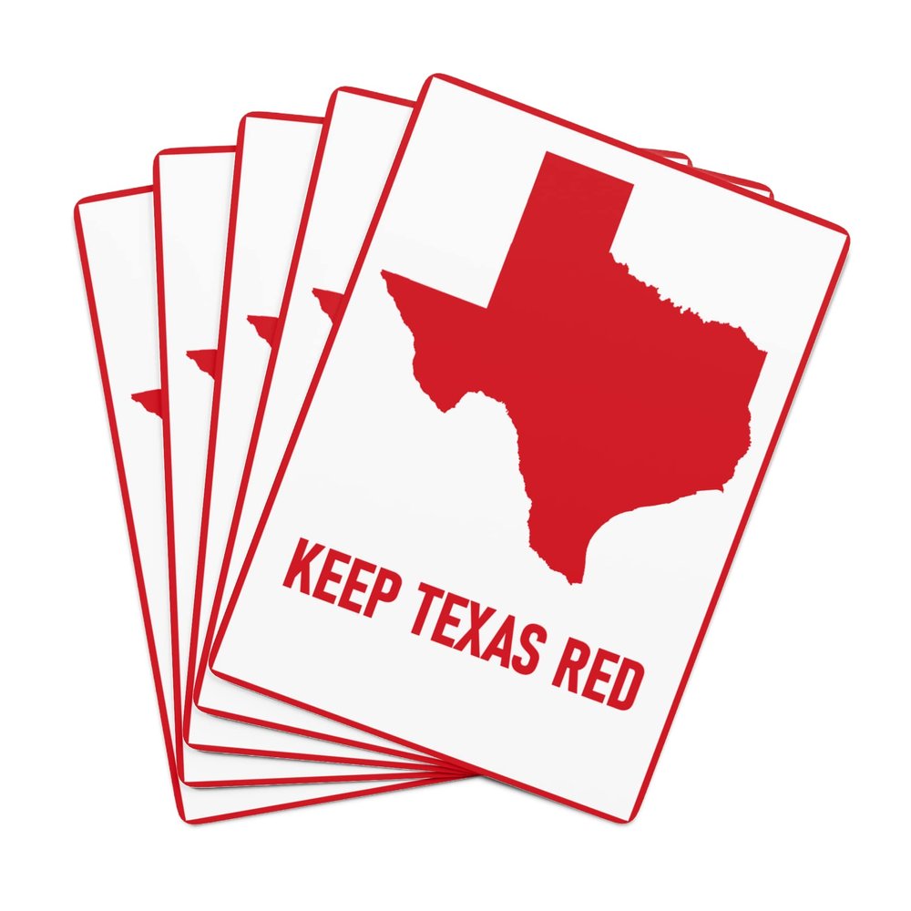 Brian Bula Keep Texas Red Playing Cards Unique Texas GOP Poker Cards