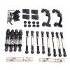 Compatible with Feiyu FY003-5A WPL Model C14 C24 1/16 RC Car Metal Upgrade Parts, Tie Rods, Drive Shafts, Shock Absorbers etc. Modified Parts ( Color : Black ) view 1