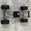 Compatible with Feiyu FY003-5A WPL Model C14 C24 1/16 RC Car Metal Upgrade Parts, Tie Rods, Drive Shafts, Shock Absorbers etc. Modified Parts ( Color : Black ) view 2