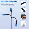 Charger USB-C for DJI Flip, Mini 4 pro, Mini 3, Neo, Mavic 3, Avata 2, FPV, Air 3 Accessories, RC2 3-in-1 Cable 3A Fast Charging,Nylon Braided Cord for DJI Drone Remote Controller Battery-4ft view 4