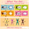 ShyLizard 28Pack Kids Valentines Day Cards for Classroom School, Valentines Cards with Wall Climbing Men, Valentine Cards Gifts for Kids Classroom School Exchange, Valentines Day Gifts Sets for Kids view 2