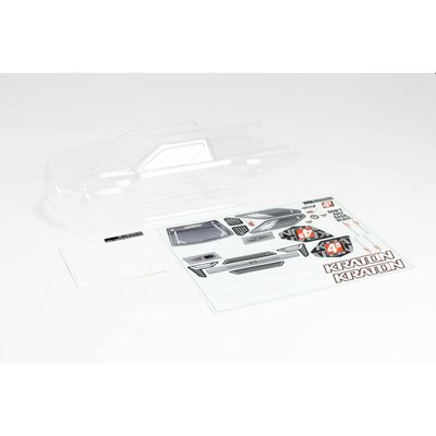 ARRMA 1/10 Clear Body with Decals and Window Masks: KRATON 4X4 BLX, ARA402320