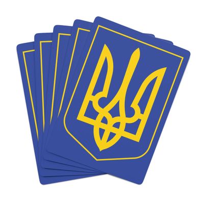 Brian Bula Ukraine Playing Cards Unique Poker Cards with Ukraine Coat of Arms to Support Ukraine