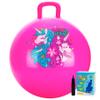 U&C Planet Hopper Ball 18 inches Bouncy Ball with Handle for Kids Age 3-6 Hoppity Hop Sit and Bounce Jumping Hopping Toy with Pump, Great Toddler Girls Toys for Birthday, Pink view 1
