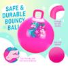 U&C Planet Hopper Ball 18 inches Bouncy Ball with Handle for Kids Age 3-6 Hoppity Hop Sit and Bounce Jumping Hopping Toy with Pump, Great Toddler Girls Toys for Birthday, Pink view 4