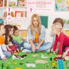 PLIGREAT Farm Animals Felt Board, 43Pcs Preschool Farm Themed Storytelling Board Animals Farmers Early Teaching Wall for Early Learning Tell A Story 105x75 cm view 2