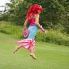 Funna Mermaid Wig for Girls Costume Accessories Halloween Princess Cosplay Long Curly Red, M view 3