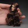 1/6 Scale Female Head Sculpt,European Girl Suntan Skin Planted Hair Head Carved for 12inch PH TBL JO Action Figure Body Collection (Blue Eyes and Brown Hair) view 3