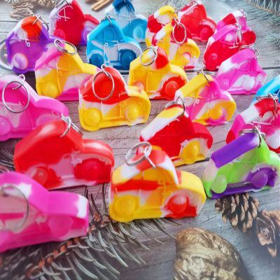 mypush popo 24 Packs Cars Classroom Students Gifts Bulk Rainbow Bubble Fidgets Gifts From Teacher, Cars Mini Pop Holiday Rewards Party Favors for Kids Adult