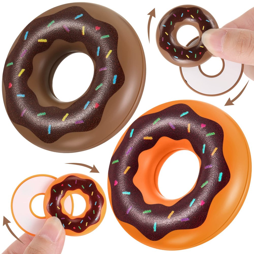 2 Pcs Haptic Coin Donut Fidget Slider Magnetic Fidget Slider Toy ADHD Autism Sensory Relief Stress and Anxiety Depression Desk Toys for Adults Teens Birthday Gift