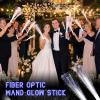Jecery 48 Pieces White Fiber Optic Wands Bulk LED Wedding Sparklers Send of Light up Glow Sticks with 3 Modes Flashing for Valentines Day Birthday Carnival Glow in the Dark Party Favors Supplies view 4
