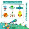 300 Pieces Space Mini Erasers Assortment Novelty Pencil Erasers Bulk for Rewards Prizes Gift Filler view 2
