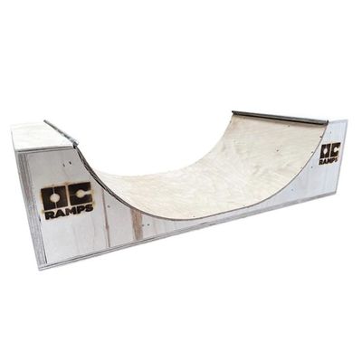 OC Ramps Wood Fingerboard Obstacles - Premium Quality Finger Board Half Pipe, Launch Ramp, Picnic Table Bench and Grind Box - Mini Finger Skatepark Toys (FB Halfpipe)
