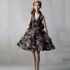 6pcs Fashion Countryside Floral Dress for 11.5" Doll Clothes Party Gown Outfits + 6 Pairs High Heel Shoes 1/6 view 3