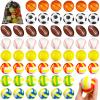 72 Pcs Sports Stress Balls Bulk 2.5 Inch Party Favor for Kids Mini Foam Stress Balls Pool Beach Toys Basketball Football Baseball Soccer Tennis Volleyball for Sports Party Supplies, Relief view 1