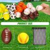 72 Pcs Sports Stress Balls Bulk 2.5 Inch Party Favor for Kids Mini Foam Stress Balls Pool Beach Toys Basketball Football Baseball Soccer Tennis Volleyball for Sports Party Supplies, Relief view 3