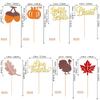 24 PCS Thanksgiving Cupcake Toppers Glitter Turkey Maple Leaves Pumpkin Hazelnut Fall Theme Cupcake Picks Blessed Gobble Givethanks Cake Decorations for Thanksgiving Theme Birthday Party Supplies view 2