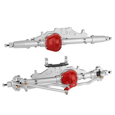 RZXYLRC Complete Metal Front Rear Axle for 1/10 RC Rock Crawler Axial Wraith 90018 90020 90045 RR10 90048 90053 (Silver)