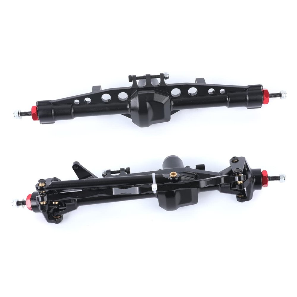 RZXYLRC Complete Metal Front & Rear Axle for Axial SCX10 III Ford Bronco AXI03014 1/10 RC Crawler Upgrades (Black)