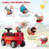 Costzon Kids Ride On Fire Truck, Ride On Push Car with Ladder Bubble Maker, Headlights, Siren Sounds & Music, Foot-to-Floor Sliding Car for Toddlers, Gift for Boys Girls Aged 18-36 Months view 4