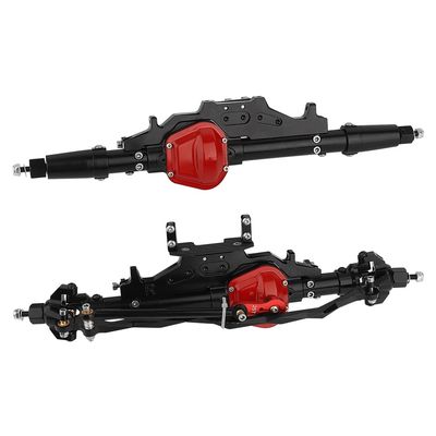 RZXYLRC Complete Metal Front Rear Axle for 1/10 RC Rock Crawler Axial Wraith 90018 90020 90045 RR10 90048 90053 (Black)