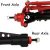 RZXYLRC Complete Metal Front & Rear Axle for Axial SCX10 III Ford Bronco AXI03014 1/10 RC Crawler Upgrades (red) view 3