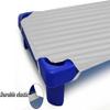 Daycare Cot Sheets for Toddler and Preschool Daycare Cot Sheet Set -Poly Cotton Fabric- Pre-School Cot Sheet- for Girls and Boys Cot Bed Fitted Sheet, Light Grey Stripe, Pack of 8: 22" W x 52" view 2