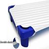 Daycare Cot Sheets for Toddler and Preschool Daycare Cot Sheet Set -Poly Cotton Fabric- Pre-School Cot Sheet- for Girls and Boys Cot Bed Fitted Sheet, White Stripe, Pack of 8: 22" W x 52" view 2