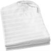 Daycare Cot Sheets for Toddler and Preschool Daycare Cot Sheet Set -Poly Cotton Fabric- Pre-School Cot Sheet- for Girls and Boys Cot Bed Fitted Sheet, White Stripe, Pack of 8: 22" W x 52" view 4