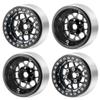 4Pcs Aluminum 1.9" Beadlock Wheels Rims for 1/10 TRX-4 SCX10 CC01 F350 D90 90034 RC Crawler Car (Black + Titanium) view 2