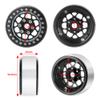 4Pcs Aluminum 1.9" Beadlock Wheels Rims for 1/10 TRX-4 SCX10 CC01 F350 D90 90034 RC Crawler Car (Black + Titanium) view 3