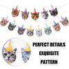 AIXITONG Cat Face Hanging Bunting Birthday Sign for Birthday Party Princess Decorations view 3