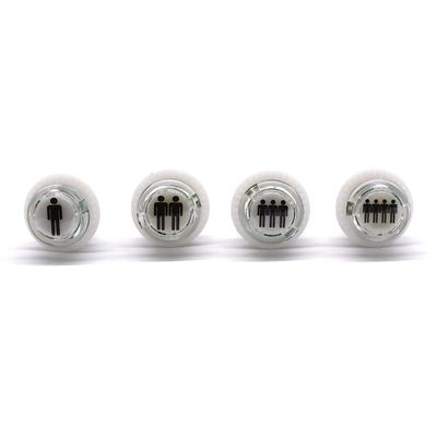 Arcity 4 Pcs/Lot 24mm Arcade LED Push Buttons Illuminated 1P 2P 3P 4P Players Lit with Microswitch for Arcade Machine Games Console Parts 5V White New