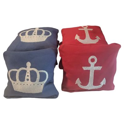All Weather Crown and Anchor Cornhole Bags (Free Shipping) (8 bags)