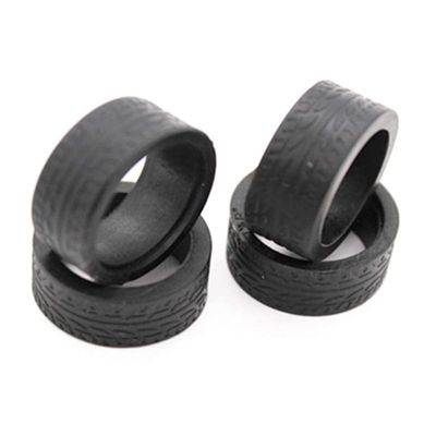 4Pcs Rubber Tyre Tires Wheel for Wltoys K969 K989 P929 Iw04M AWD Iw02 Mini-Z Mini-D Mini-Q 1/28 RC Drift Racing Car ( Color : Black )